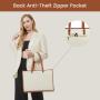 LOVEVOOK 2pc/set Fashion 15.6 inch Laptop Tote Ladies Work Teacher Bags Canvas Computer Shoulder Bag USB Laptop Bag for Women