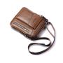 WTB064 Casual Vintage PU Leather Shoulder Bag Small Messenger Bag for Men Lifestyle Crossbody Bag for Travel Work Business