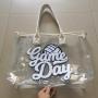 Keymay Clear PVC Tote Bag Stadium Approved Handbag Women Girls Concert Shopping Bag Jelly Color Chic Bags Transparent