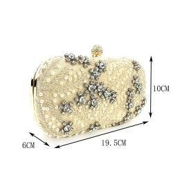 Hot Sell Fashionable Luxury Rhinestone Pearls Beaded Wedding Party Clutch Purse Ladies Bridal Evening Bags sac tendance 2024