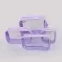 Keymay Stock 6 Colors Wholesale Women Cosmetic PVC Makeup Bag Zipper Travel Waterproof Clear Toiletry Bag