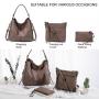 Realer Wholesale PU leather hobo tote bag sets lady shoulder crossbody bag Pocketbook large capacity women purses and handbags