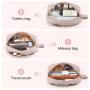 OEM ODM Professional Quilted Cosmetic Pouch Luxury Makeup Bag Elegant Roomy Travel Toiletry Cosmetic Bags with Handle