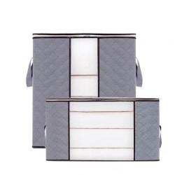 SN028 Foldable Clothes Organizer Nonwovens Storage Containers for Organizing Bedroom Closet Clothing Comforter Organization