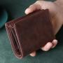 Head Layer Cowhide Wallet Men Card Holder Wallet Large Capacity Carteras Mujer Genuine Leather Wallet Cartera De Hombre