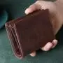 Head Layer Cowhide Wallet Men Card Holder Wallet Large Capacity Carteras Mujer Genuine Leather Wallet Cartera De Hombre