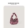 2024 Polyester Sequins Backpack Hardness Moderate Handbags Four Seasons Versatile Hand Shoulder Bag