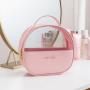 custom luxury makeup travel trolley make up storage bag girl waterproof clear zipper pvc transparent black cosmetic bags set