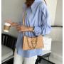 2024 Women's Underarm Bag New Fashion Single Shoulder Crossbody Bag Half Moon Pattern Flower Buckle Thick Chain PU Ladies Bag