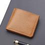 OEW026 Men PU Leather Wallets Organizer Card Holders Casual Fashion Short Coin Purse Money Pocket Bags Black
