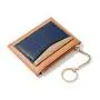 RFID Slim Card Holder Wholesale Leather Credit Card Holder Mini ID Card Holder with Key Chain