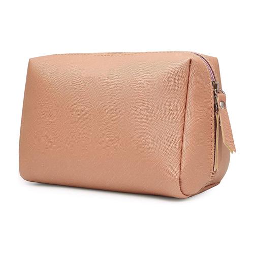 Gelory China Sale Leather Makeup Bag Zipper Pouch Travel Cosmetic Organizer for Women and Girls