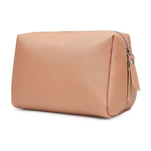 Gelory China Sale Leather Makeup Bag Zipper Pouch Travel Cosmetic Organizer for Women and Girls
