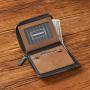 HR303 Retro Men's Wallet Short Zipper Multi Function Money Clip Fashion Money Card Bag Wallet PU Business Portable Coin Wallet