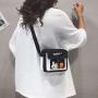2021 Stylish PVC Clear Window Ita Bag Small Shoulder Bag Canvas Ita Bag