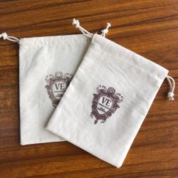 Custom Logo Recyclable  Ramadan Canvas Bags  for Skincare and Cosmetics Gift Bag cotton drawstring pouch