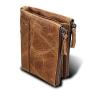 ZR682 Genuine Leather Men Wallet Coin Purse Small Card Holder Vintage Wallets RFID Blocking High Quality Wallet Customized logo