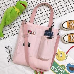 Eco-friendly Simple Large-Capacity Women's Shoulder Bag New Fashion Casual Single-Shoulder Canvas All-match Tote Bag