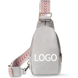 OEM Multifunctional PU Leather Vintage  Guitar Strap Sling Chest Waist Bag Crossbody Travel Fanny Pack For Women