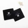 Customized Small Gift Bag Black Luxury Velvet Envelope Jewelry Pouch Envelope Perfume Packaging Bag