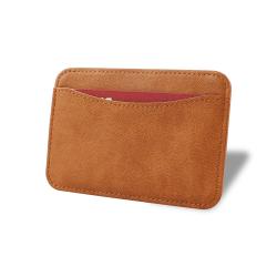 Fashion leather wallet card holder ultra slim leather business credit card holder wallet