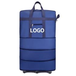 Lightweight Waterproof Folding Travel Trolley School Bag Expendable Duffel Luggage Bags 6 Wheels Travelling Bags