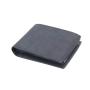 Eco vegan leather trifold wallet slim rfid men's wallet in horizontal with coin compartment and 2 mesh id pocket
