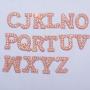 Custom Embroidery Letters Alphabet Glitter Letters Patch Rhinestone a Set  A-Z 26 Letter Embroidered Patches