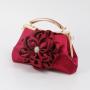 Wholesale  wedding party flower bags fashion women purse red velvet evening bag ladies handbags designer