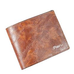 HR330 Hot Selling Hot Beach Men's Wallet Imitation Genuine Leather Fashion Youth Money Clip Short Men's Ticket Clip Handheld