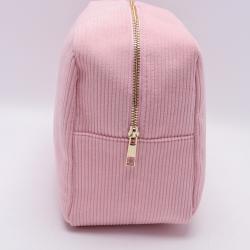 Keymay RTS Stock Personalized Party Gift Large Corduroy Makeup Pouch Chenille Letter Bag Travel Storage Bag Travel Cosmetic Bag