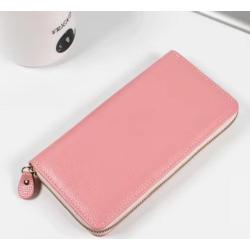 ZR419 Fashion Versatile Woman Long Wallet Lattice Card Holder Case Girl  Purse Female Money Clip Billfold Zipper PU Leather