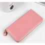 ZR419 Fashion Versatile Woman Long Wallet Lattice Card Holder Case Girl  Purse Female Money Clip Billfold Zipper PU Leather