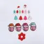 Fast Delivery Low MOQ Custom Wholesale DIY Sticker Iron On Embroidery sequins Christmas Letter Glitter Chenille Patches