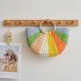 CCF722 Summer Straw Beach Bags for Women Vintage Handmade Straw Handbag 2023 New Shoulder Bags Basket Straw Weave Beach Bags