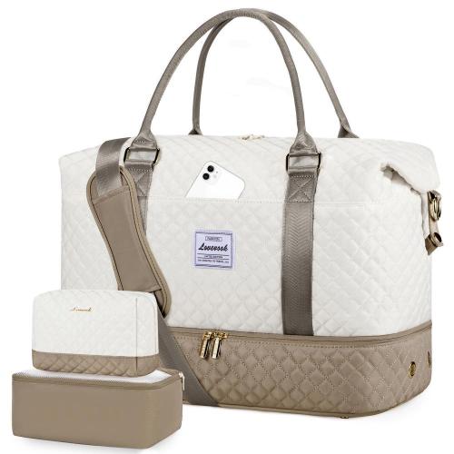 LOVEVOOK New Arrivals 3in1 large fashion quilted designer weekender overnight bags carry on luggage gym travel duffle bags women