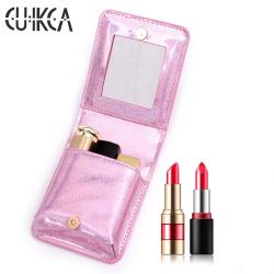 CUIKCA Organizer Wallets Woman Lipstick Bag Case Shine Glitter Embroidered Cosmetic Bag for girls