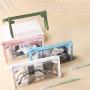 Gelory Waterproof Transparent Pencil Case PVC Clear Zipper Travel Cosmetic Bag Multi-Purpose School Pen Pencil Pouch