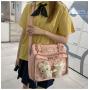 Wholesale PU Leather Girls Tote Bag Fashion Customized Ita Bags Clear PVC Window Pins Display Shoulder Bags for Women