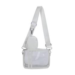2023 Hot Sale Stadium Approved Transparent Clear PVC Shoulder Bags Fashion Vinyl Women Crossbody Bag