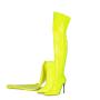 Botas Altas Fashion Designer Women Jelly Autumn Winter Long Boots Ladies Pointed Toe Thin High Heel Party Dress Thigh High Boots