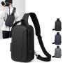 ZR824 Wholesale Male Biker Bag Password Anti-theft USB Chest Bag Men Single Shoulder Sport Waterproof Casual Crossbody Waist Bag