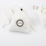 Reusable Luxury Microfiber Suede Drawstring Dust Jewelry Packing Perfume Bag Gold Stamping Small Cosmetic Bag