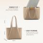 LOVEVOOK 15.6 In Leather Work Laptop Tote Bag with Clutch for Women Large Capacity Office Purse Computer Briefcase Shoulder Bag