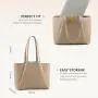 LOVEVOOK 15.6 In Leather Work Laptop Tote Bag with Clutch for Women Large Capacity Office Purse Computer Briefcase Shoulder Bag