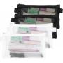 Gelory Zipper Mesh Organizer Bags Clear Nylon Pencil Case Transparent School Stationery Storage Bag for Office