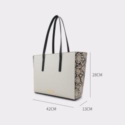 Factory Elegant PU Leather Women Designer Bags Manufacture Print Custom  Logo Zipper Handbags Big Capacity Shoulder Bag Tote Bag