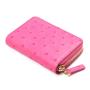 Billeteras Luxury Designer Custom Genuine Ostrich Skin Leather Key Case Mini Card Package Business Small Zip Key Holder Wallet