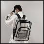 ZF347 Transparent Backpack PVC Universal Fashion Waterproof Student Laptop Bag High Quality Schoolbag Clear Backpack Travel