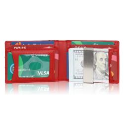 Leather Money Clip Wallet RFID Blocking Mini Bifold Men's Wallet Slim Minimalist RFID Blocking Pu Wallets